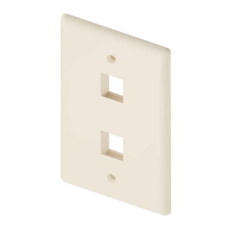 2Port Wall Plate, Single Gang, Ivory